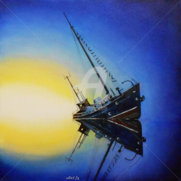 ""Alone in the Ocean"" başlıklı Tablo Arthuris tarafından, Orijinal sanat, Petrol