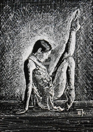 绘画 标题为“"A Dance"” 由Arthuris, 原创艺术品, 墨