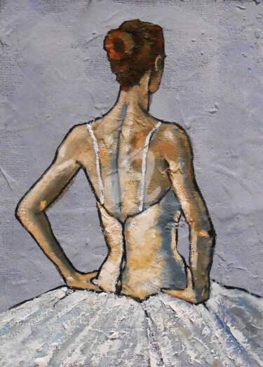 Malerei mit dem Titel ""Ballerina (XII)"" von Arthuris, Original-Kunstwerk, Öl