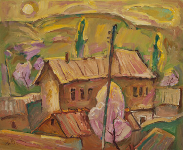 Peinture intitulée "Spring day" par Alexander Abramovich Andreev, Œuvre d'art originale, Huile Monté sur Châssis en bois