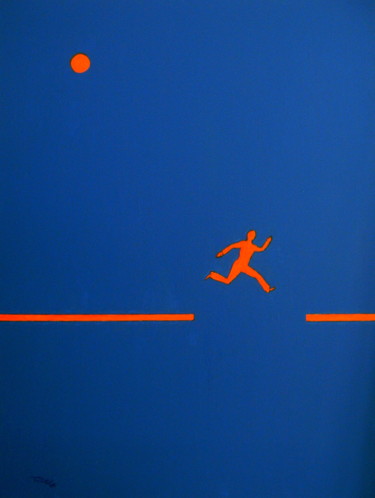 Pintura intitulada "Il salto" por Tullio Mesi, Obras de arte originais, Acrílico