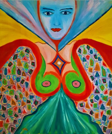 Pittura intitolato "Woman" da Tullio Mesi, Opera d'arte originale, Acrilico