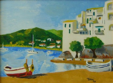 Peinture intitulée "Cadaquès" par Tullio Mesi, Œuvre d'art originale, Huile