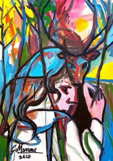 Pintura intitulada ""Guarda dentro di t…" por Gianni Marrone, Obras de arte originais, Acrílico
