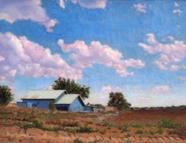 Schilderij getiteld "West Texas Sky" door Tammy Odom, Origineel Kunstwerk, Pastel