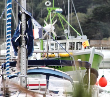 Photography titled "bateaux à l'île-Tudy" by Michel Stephan, Original Artwork