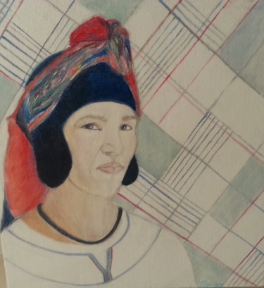 Peinture intitulée "women with a colorf…" par Rabab Ben, Œuvre d'art originale, Huile