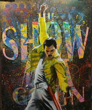 Painting titled "Freddie Mercury" by Artistikthanh, Original Artwork, Acrylic