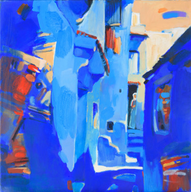 Peinture intitulée "Синий город" par Igor Khilko, Œuvre d'art originale, Acrylique