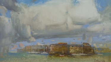 Malerei mit dem Titel "Тучи Галлиполи" von Igor Khilko, Original-Kunstwerk, Öl