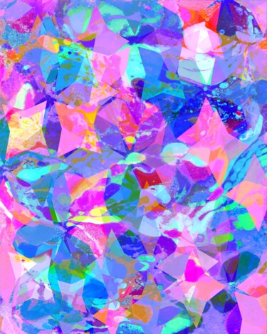 Digital Arts titled "Colorful digital mo…" by Luiza Kozich (Artkingdom7), Original Artwork, Digital Painting