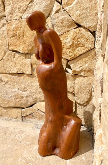 Sculpture intitulée "Marie" par Artkris, Œuvre d'art originale, Bois