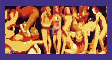 Картина под названием "SEX AND SPIRITUALITY" - Ragunath Venkatraman, Подлинное произведение искусства, Масло