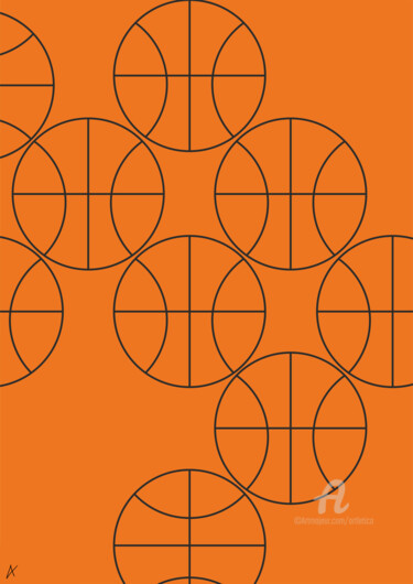 Arte digitale intitolato "basketball 1 (licen…" da Artletico, Opera d'arte originale, Lavoro digitale 2D