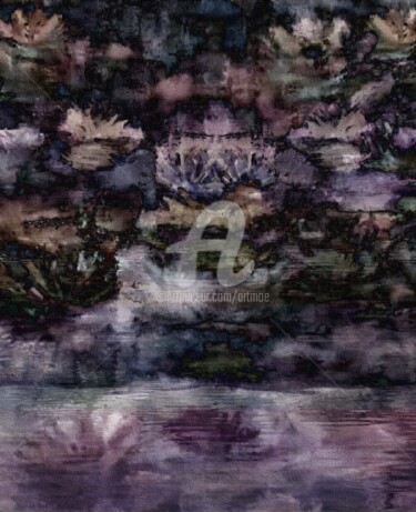 Digitale Kunst getiteld "Seerosen" door Art Moé, Origineel Kunstwerk, Digitale collage