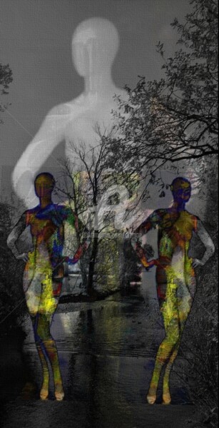 Artes digitais intitulada "in the Darkness" por Art Moé, Obras de arte originais, Trabalho Digital 2D