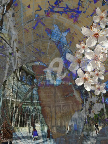 Arts numériques intitulée "Madrid Primavera" par Art Moé, Œuvre d'art originale, Photo montage
