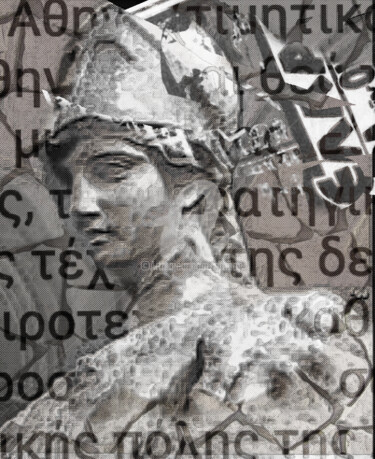 Digitale Kunst mit dem Titel "Athene" von Art Moé, Original-Kunstwerk, Digitale Malerei