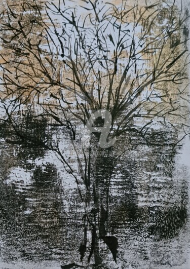 "Silent tree" başlıklı Tablo Art Moé tarafından, Orijinal sanat, Akrilik Karton üzerine monte edilmiş