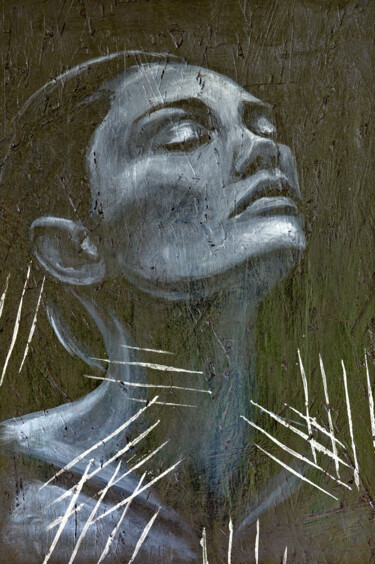 "Silver scars" başlıklı Tablo Artmoods Tp tarafından, Orijinal sanat, Akrilik Ahşap panel üzerine monte edilmiş