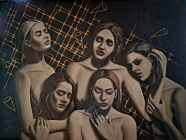 「Salpaad's daughters」というタイトルの絵画 Artmoods Tpによって, オリジナルのアートワーク, オイル