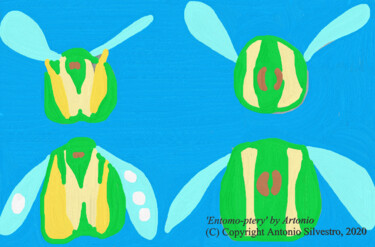 Arts numériques intitulée "Entomo-ptery" par Antonio Silvestro, Œuvre d'art originale, Travail numérique 2D