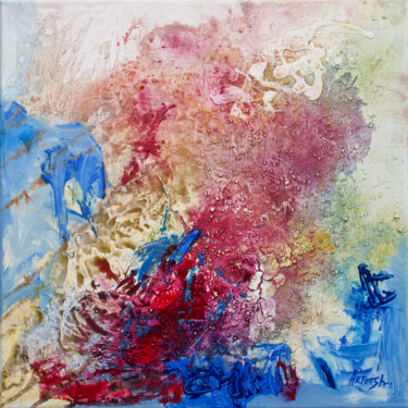 제목이 "Abstraite-16-24"인 미술작품 Artoosh Mouradian로, 원작, 아크릴 나무 들것 프레임에 장착됨