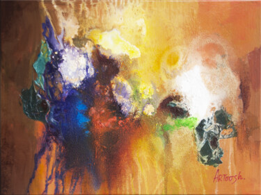 Schilderij getiteld "Abstrait-13-24" door Artoosh Mouradian, Origineel Kunstwerk, Acryl