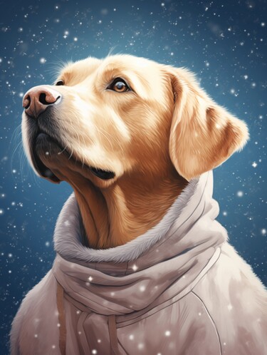 Arte digital titulada "Winter Woofs" por Artopia By Nick, Obra de arte original, Fotografía digital