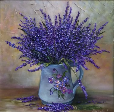Peinture intitulée "Lavender" par Tatyana Korotkova, Œuvre d'art originale, Huile