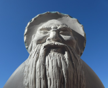 Sculpture titled "Lao Tzu" by Alexandr And Serge Reznikov, Original Artwork, Plaster