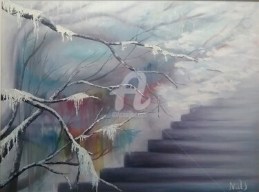 Painting titled ""Sotto l'occhio di…" by Natalia Caragherghi "Naty", Original Artwork, Oil