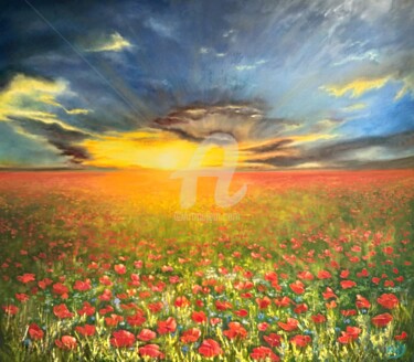 绘画 标题为“"Il tramonto dei pa…” 由Natalia Caragherghi "Naty", 原创艺术品, 油
