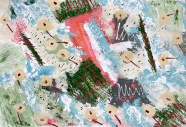 Картина под названием "Abstract painting D…" - Taia Tasman (Arttasmania), Подлинное произведение искусства, Акрил