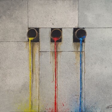 Pittura intitolato "3 Colors" da Artur Hausmann, Opera d'arte originale, Acrilico