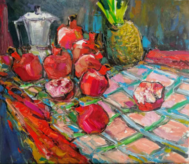 제목이 "Pomegranates on the…"인 미술작품 Viktor Volkov로, 원작, 기름