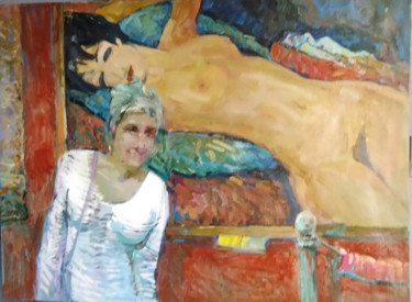 Pintura intitulada "Selfie" por Viktor Volkov, Obras de arte originais, Óleo