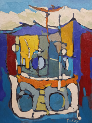 Peinture intitulée "Echoes of Color" par Artyom Basenci, Œuvre d'art originale, Huile Monté sur Châssis en bois