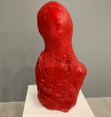 Скульптура под названием "Красный" - Arutiun Akobyan, Подлинное произведение искусства, Гипс