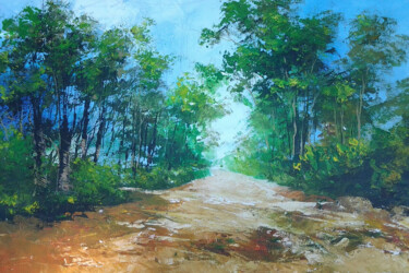 Schilderij getiteld "The Road Less trave…" door Aryawansa Kumarasinghe, Origineel Kunstwerk, Acryl Gemonteerd op Frame voor…
