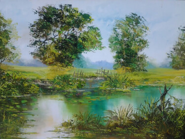 Картина под названием "Nature's Storybook…" - Aryawansa Kumarasinghe, Подлинное произведение искусства, Акрил Установлен на…