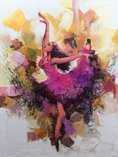 Peinture intitulée "Dancing Cares Away" par Aryawansa Kumarasinghe, Œuvre d'art originale, Acrylique Monté sur Châssis en bo…