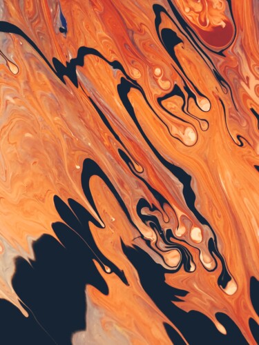 Картина под названием "Golden Liquid" - Aryeh Dodelson, Подлинное произведение искусства, Акрил