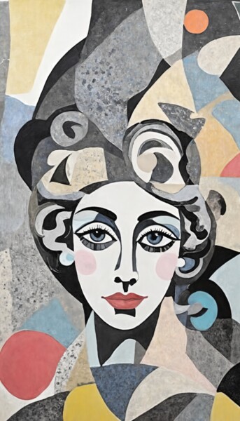 "Woman with a Hat" başlıklı Tablo Asel tarafından, Orijinal sanat, Akrilik Ahşap Sedye çerçevesi üzerine monte edilmiş