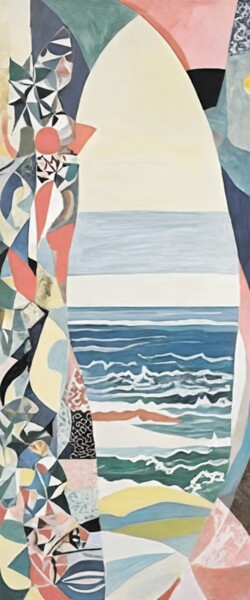 Peinture intitulée "Chromatic Tides: An…" par Asel, Œuvre d'art originale, Acrylique Monté sur Châssis en bois