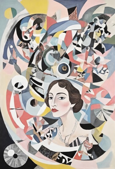 Peinture intitulée "The woman with the…" par Asel, Œuvre d'art originale, Acrylique Monté sur Châssis en bois