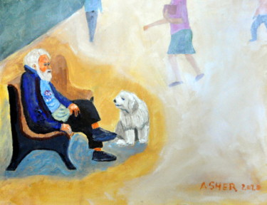 Картина под названием "Frienship" - Asher, Подлинное произведение искусства, Масло