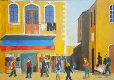 Peinture intitulée "JERUSALEM 2023" par Asher, Œuvre d'art originale, Huile Monté sur Châssis en bois