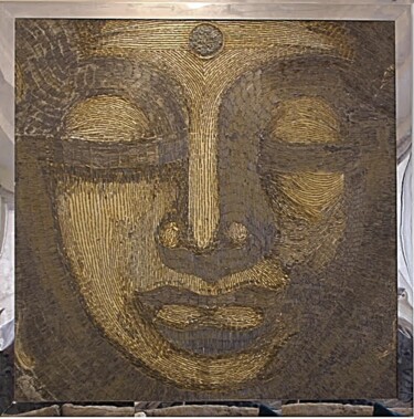 제목이 "Budhha Mix media Art"인 미술작품 Ashok Jadav로, 원작, 금속