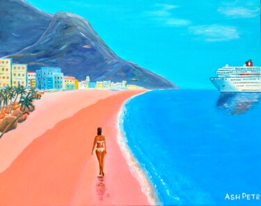 Peinture intitulée "Along the shore" par Ashot Petrosyan (Ash Petr), Œuvre d'art originale, Acrylique